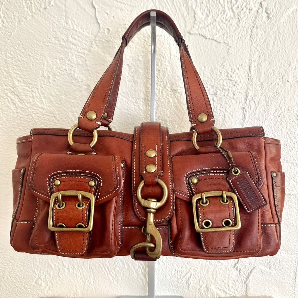 Rare Coach 65TH Anniversary Legacy Mandy Satchel Whiskey Style 10330